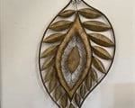 large metal leaf wall hanging 57”