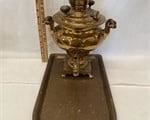 antique russian brass samovar hot water tea urn 