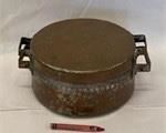 ANTIQUE HEAVY HANDLED CONTAINER W/ LID RUSSIAN 