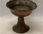 ANTIQUE METAL WINE CHALICE
