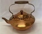 VINTAGE COPPER ARABIC TEA KETTLE W/ HANDLE