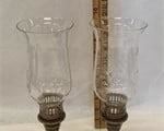 ROGER STERLING CANDLESTICK W/ ETCHED GLASS CHIMNEY

