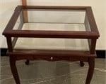 SMALL GLASS DISPLAY CABINET W/ MUSIC BOX
