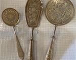 ANTIQUE PERSIAN SILVER SERVING PIECES VIGE
