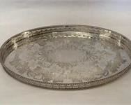 ANTIQUE SHEFFIELD ENGLAND TRAY 18"
