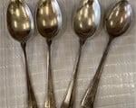 4 SMALL SPOONS ENGLISH 800 SILVER
