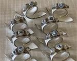 DRESDEN CROWN PORCELAIN NAPKIN RINGS
