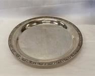 LARGE SILVER SERVING TRAY 19"