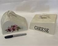 2 ANTIQUE CHEESE COVERS