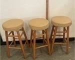 3 VINYL TOP STOOLS