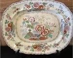 LARGE ANTIQUE ASHWORTH BROS 1800'S PLATTER 17"
