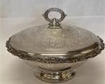ROGERS SILVER SERVING BOWL W/ LID
