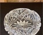 HEAVY CUT GLASS AMERICAN BRILLIANT ASHTRAY
