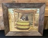 ANTIQUE SIGNED FRAMED CHALK OKLA. TERRITORY
