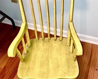 Vintage wooden child's rocking chair