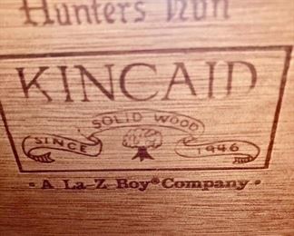 Hunter's Run Kincaid solid wood label in bedroom furniture, 1946, "A La-Z-Boy Company"