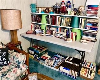 Many books, collectibles 
