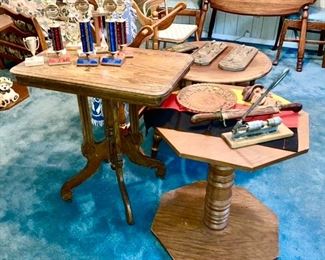 Antique side table, misc side tables