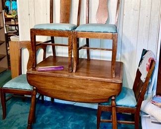 Vintage Drop down table and chairs