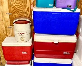 Several coolers