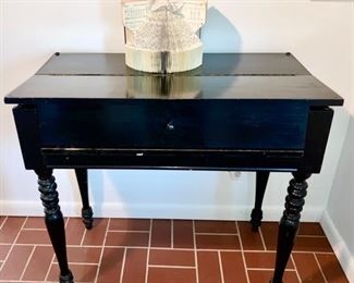 Antique desk, top hinge (piano desk), repurposed angel book