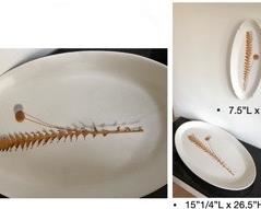 REDUCED!  $12.00 NOW, WAS $16.00...................Two Oval Serving Plates from Portugal