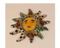 HALF OFF!  $6.00 NOW, WAS $12.00.....................Small Ceramic Sun From Mexico Diameter is 7”