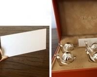 REDUCED!  $75.00 NOW, WAS $100.00.............Set of Snail Place Card Holders Saint Hilaire, Paris, France