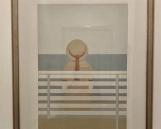 HALF OFF!  $40.00 NOW, WAS $80.00................Young Woman Looking at the Sea This serigraphy is from 1982
Signature is difficult to decipher (Guduolo?)
This was a gift from Grazia’s parents
I have always found it very serene and calming
21”L x 28”3/4”H
P/A (Prova dell’Artista, Proof or the Artist)