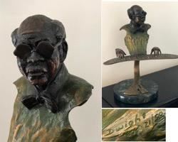 REDUCED!  $2,000.00 NOW, WAS $2,500.00.....................Jazz sculpture by American Sculpture Ed Dwight, 1988 Bronze and brass sculture with a marble base, with signature, year and numbering inscribed.
Grazia and Piero purchased it during their first family trip to New Orleans
About 12”L x 9.5”W x 13”3/4”H