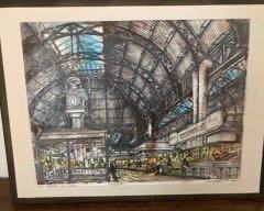 CLEARANCE !  $15.00 NOW, WAS $50.00 ...................Mercado del Puerto “Gonzalito” Purchased in Uruguay in 2000
13”L x 10”H (16.5”L x 12.5”H including mat
Unframed
1/1