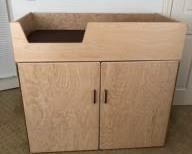 HALF OFF!  $200.00 NOW, WAS $400.00................Changing Table with Self-Storing Steps
By Natural Environments 20.87”L x 42.75”W x 40”H
Threads on the steps, Changing cushion.It is very sturdy and safe. 