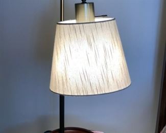 CLEARANCE !  $5.00 NOW, WAS $20.00.................Bedside Table/Desk Lamp By Rivet Franklin USB charging port
21”H
Metal, wood and fabric