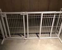 $50.00 .............Metal Gate 30”H, as shown is 59”L but can be further extended (HOW MUCH)
Sturdy and stable, works well with dogs and kids