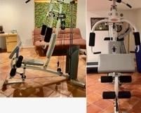 CLEARANCE !  $50.00 NOW, WAS $200.00................Power-Lite True Tone F0002 038675000209 . Owner’s manual Included
37”L X 72”W x 75.5”H  Weights Included. 
Exercises: AB crunch, standing or seated bicep curl, reverse bicep curl, bench press, incline press, front lat pulldown, narrow lat pulldown, pec fly, row, shoulder press, shoulder shrug, standing hamstring curl, leg curl, leg extension
Each of the above can be performed with weights up to 90 pounds in 10 pounds increments (included)