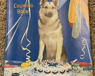 CLEARANCE !  $10.00 NOW, WAS $30.00......................Vintage "The Adventures of Rin Tin Tin" Coloring Book, Excellent Unused condition. 