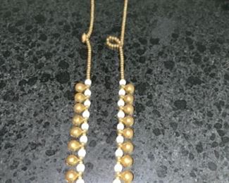  Costume Jewelry Bronze Bead Necklace