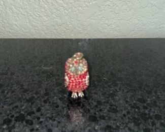 Costume Jewelry Encrusted Owl