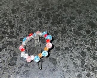 Multi Color Beaded Hair Clip