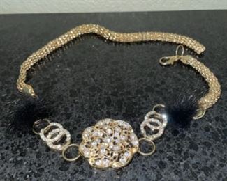 Costume Jewelry Clear Crystal Necklace