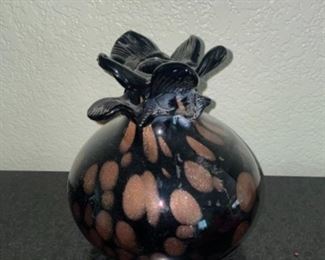 Black Stained Glass Vase
