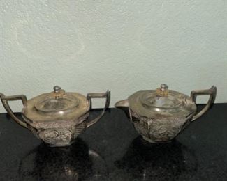 Silver Tea Pot Pair