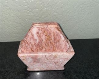 Salmon Color Marble Coasters