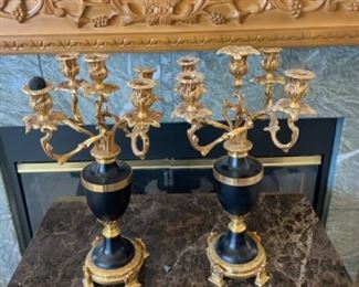 Black and Gold Candleabras