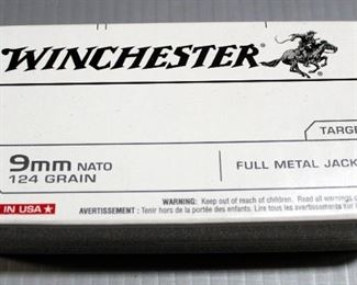 Winchester 9mm NATO Ammo, Approx 50 Rds