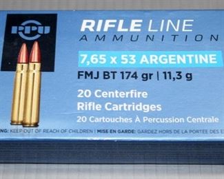 PPU 7.65x53 Argentine Empty Brass, Qty 20