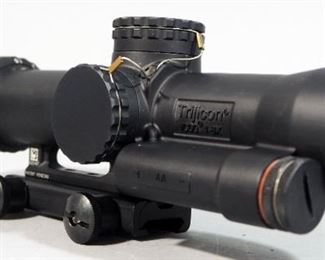 Trijicon VCOG 1-8x28 Riflescope Model 2400001, SN# 00000467, Red MOA Red Cross Dot Reticule With Thumbscrew Mount, With Manual, In Padded Hard Case