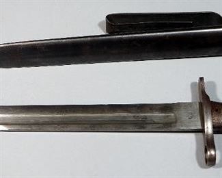 US Bayonet 1900 US Krag, 11-7/8" Blade, In Ball Bottom Sheath
