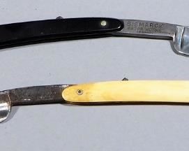 German Straight Razors, Qty 2, Includes Bismarck Razor Works And Oxford Razor Works