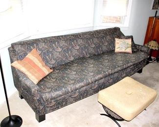 Mid Century Sofa- Re-Upholstered- $350.00                                  Foot Stool - $95